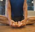 Man doing stretching yoga InÃ¢â¬â¹ healthÃ¢â¬â¹ club